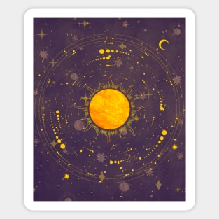 Radiant Solar Sun Sticker